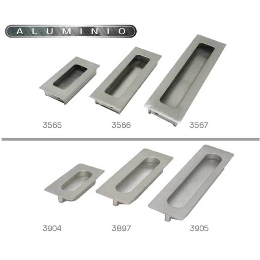 3567 Jaladera-Embutir De Aluminio Handy Home #3567 128Mm Ns