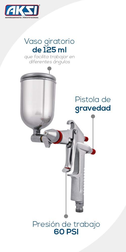 Pistola de gravedad p/pintar v. girat Aksi
