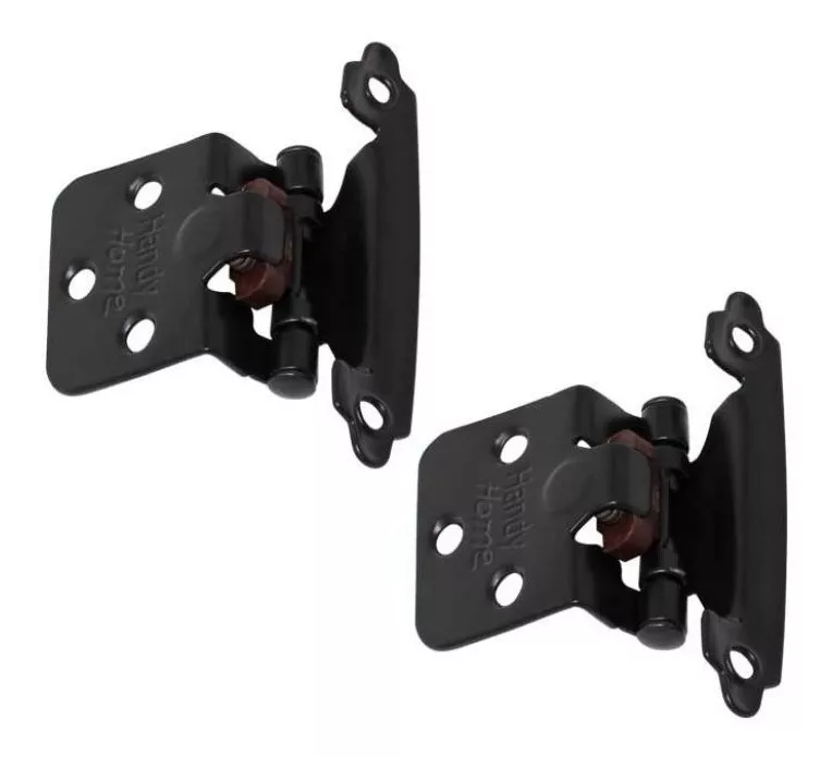 3153 Jgo. Bisagra Parche Negra Handy Home C/ T.