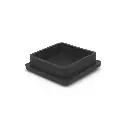 Regaton Cuadrado plastico negro B 1 1/4