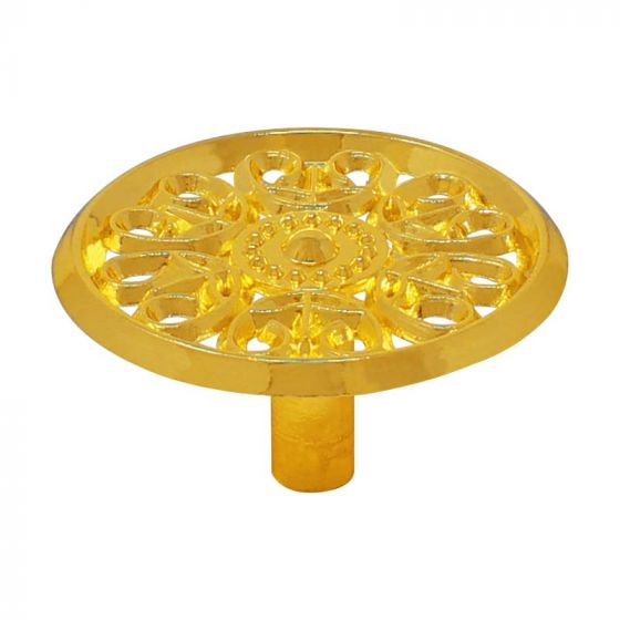 3849 Jaladera Boton # 3849 Laton Brillante