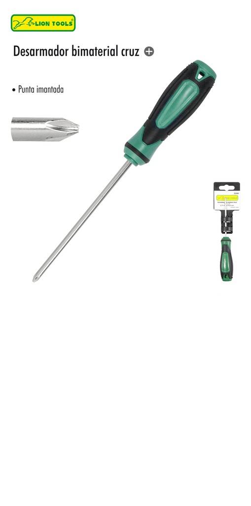 [TES-0068] Desarmador 5/16 x 6 Bimaterial 2252 Lion Tools