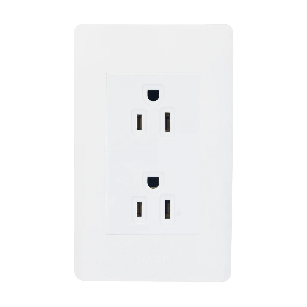 [TES-0179] Placa Lucek duplex blanco