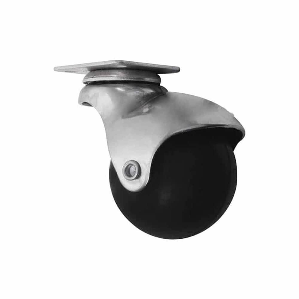 [SPH-0065] Rodaja Esferica Plastico 1 1/4" C/Placa Eco